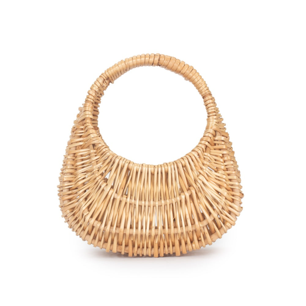 Small Gondola Buff Willow Shopping Basket-2