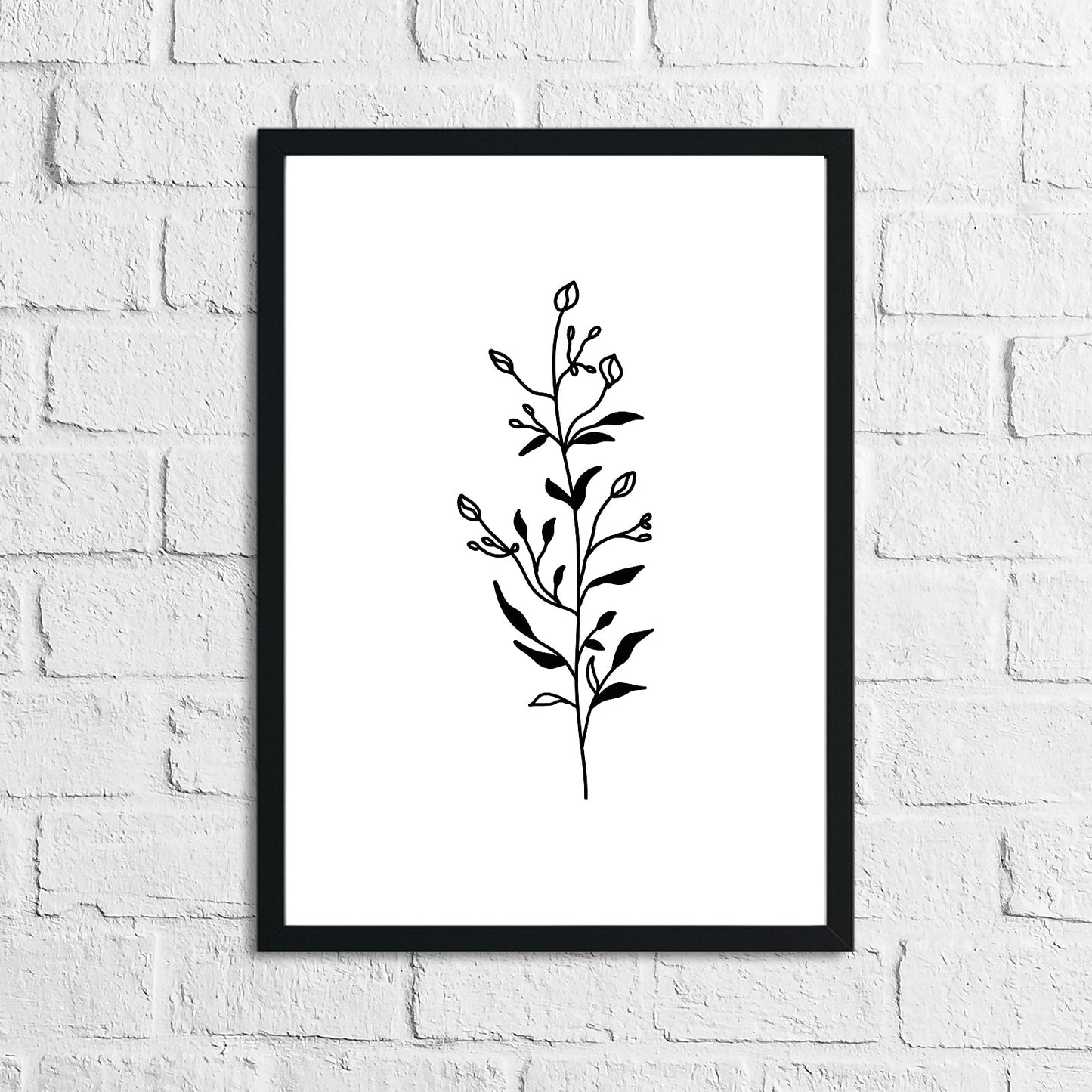 Flower 7 Simple Line Work Bedroom Home Wall Decor Print-0