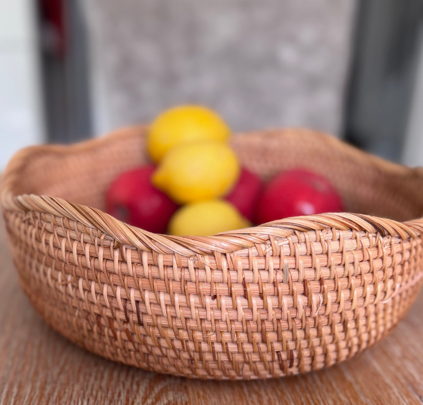 Handwoven Scallop Basket Large