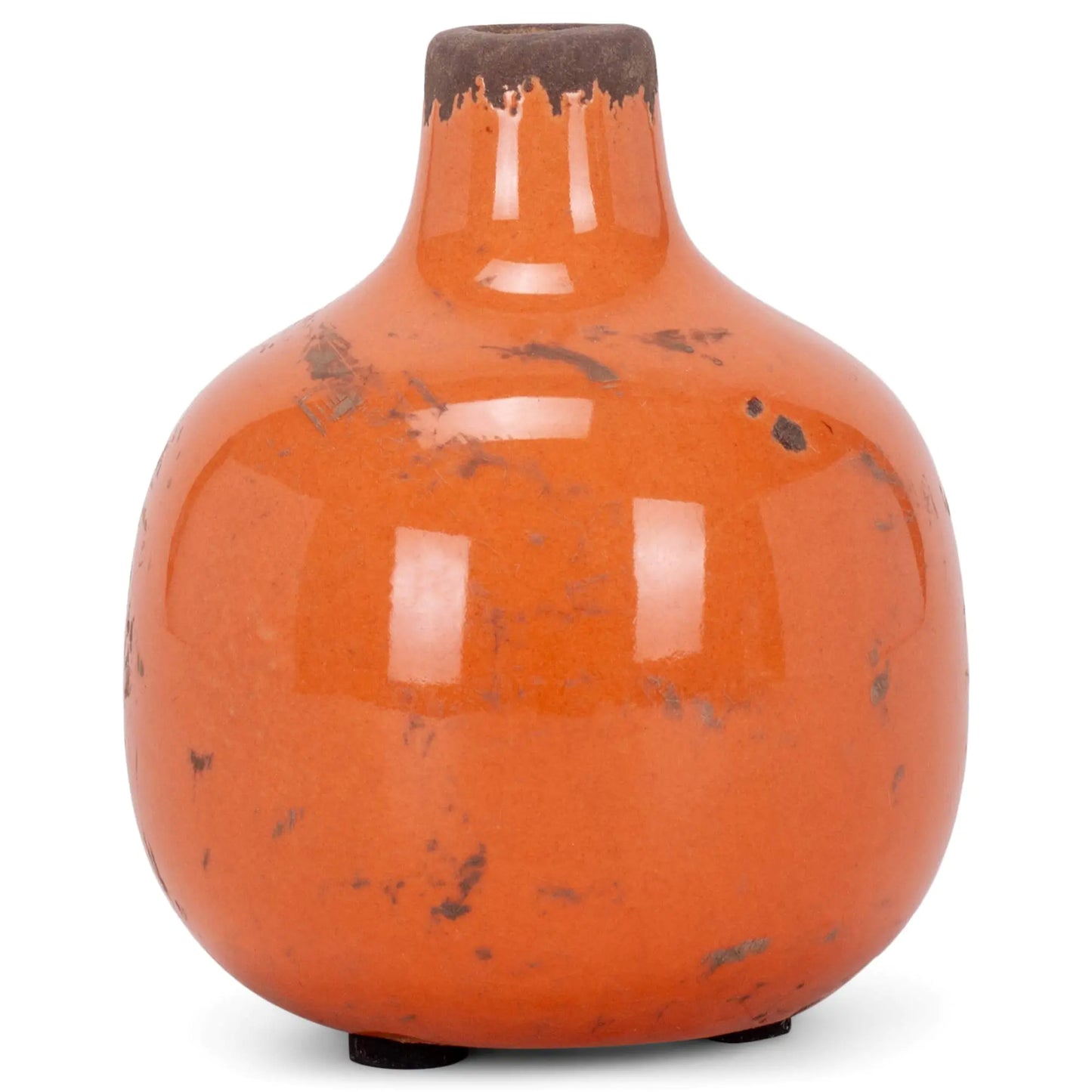 47th & Main Ceramic Vase Mini Round Orange