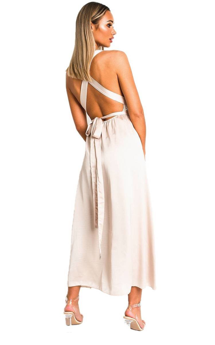 Backless Sequin Midi Dress-7