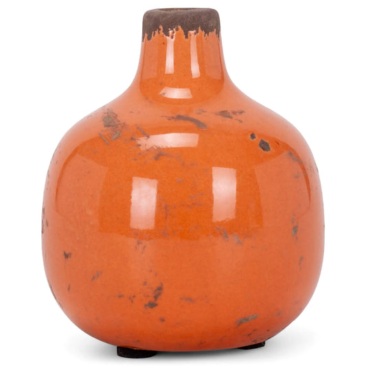 47th & Main Ceramic Vase Mini Round Orange