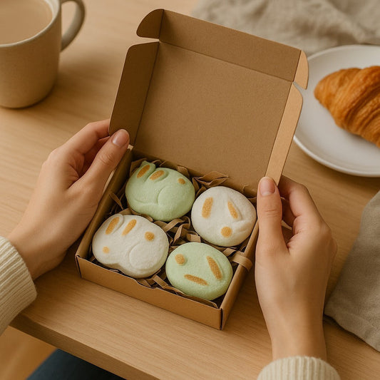 Bunny Bath Bomb Box in Coconut and Orange, Basil and Lime-0