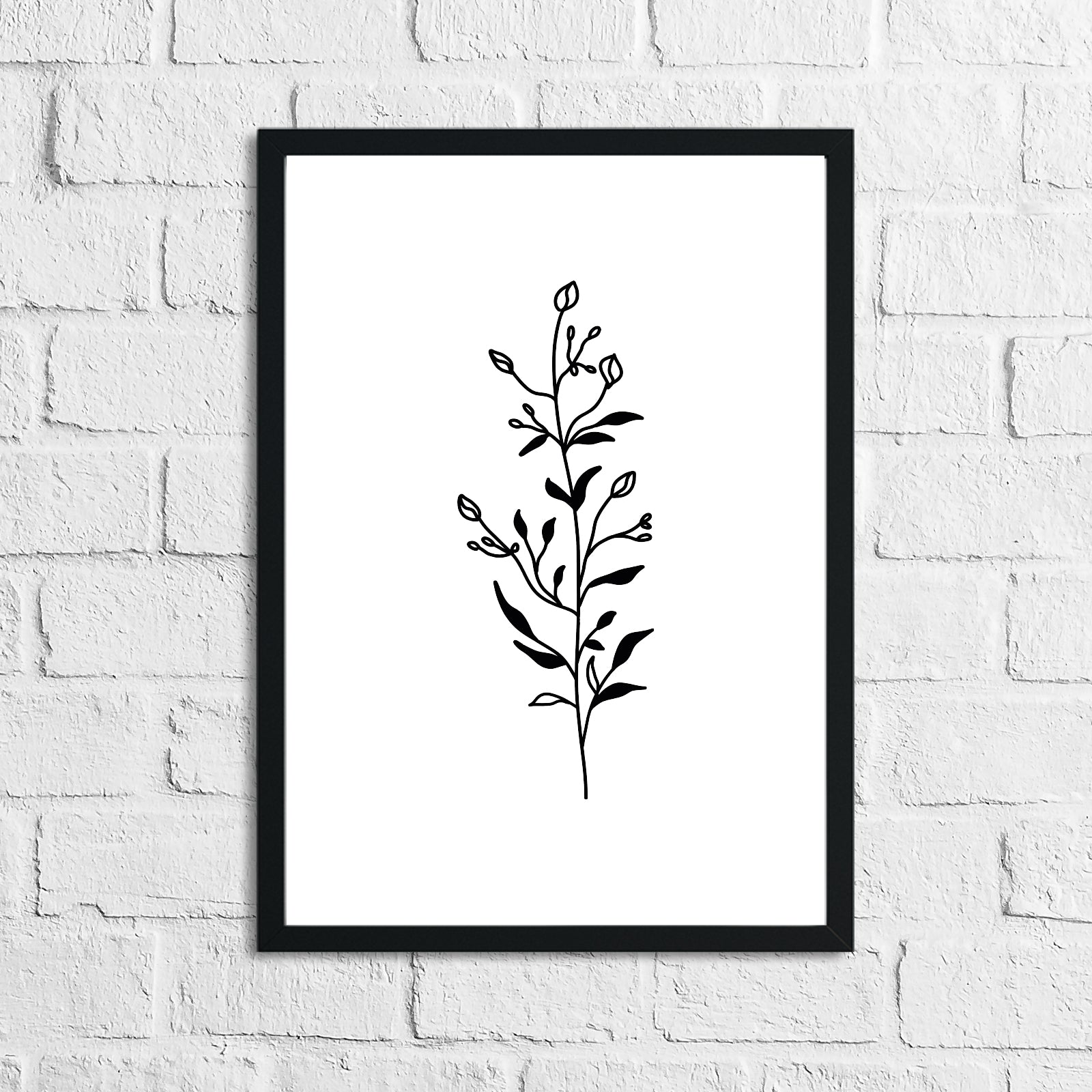 Flower 7 Simple Line Work Bedroom Home Wall Decor Print-0