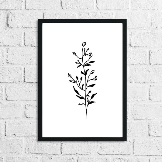 Flower 7 Simple Line Work Bedroom Home Wall Decor Print-0