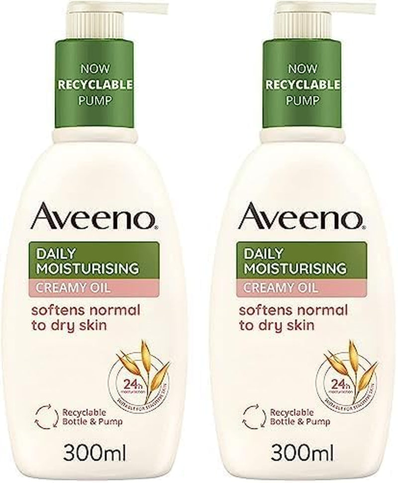 Daily Moisturising Creamy Oil | Softens and Smooths Skin | Body Cream for Normal to Dry Skin Care | Almond | 300 Ml [Packaging May Vary] (Pack of 2)